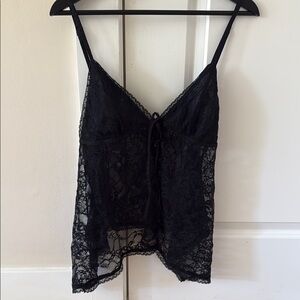 Urban Outfitters Black Lace Tank Top